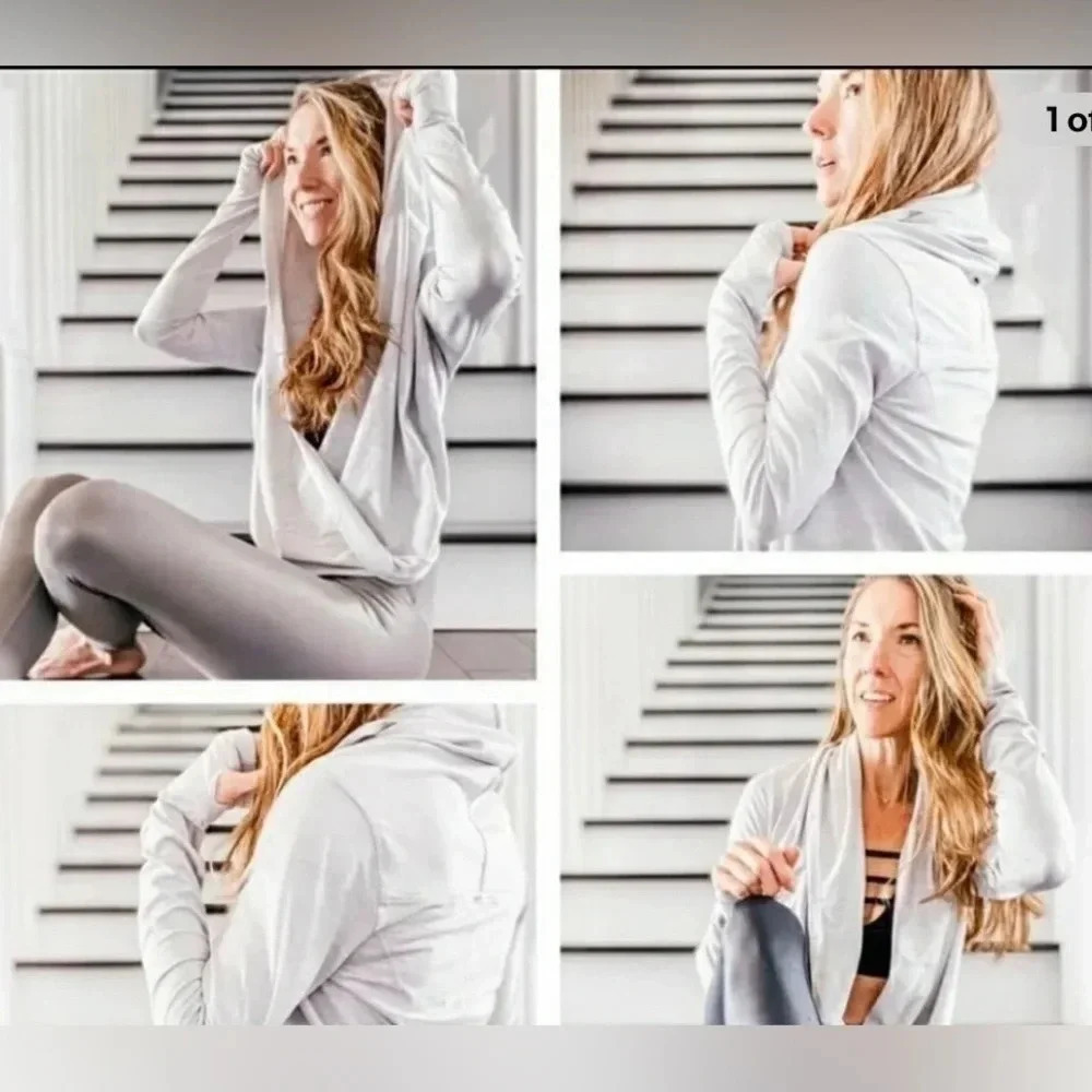 NWT Zyia Active Cream Yoga Shawl Size small
